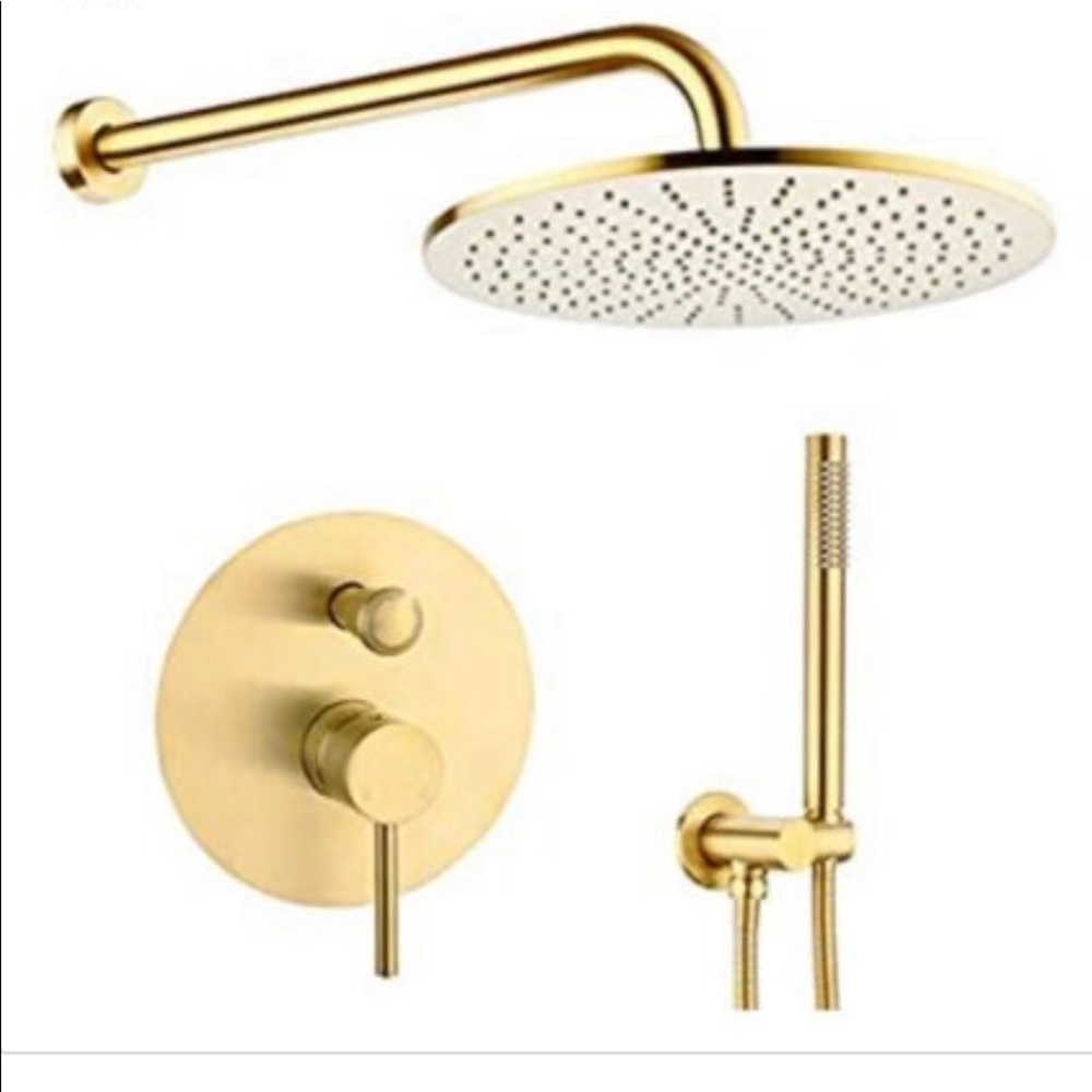 TRUSTMI 12 inch rainfall shower head faucet system